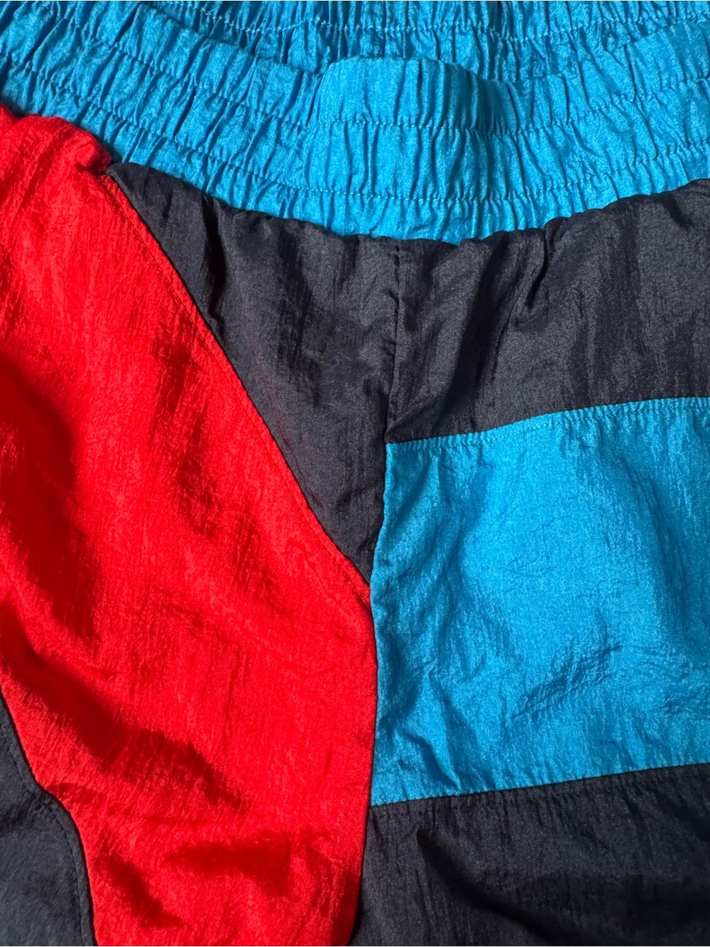 Champion Colorblock Athletic Running Shorts Blue Red Women's Medium Pockets - Picture 8 of 9